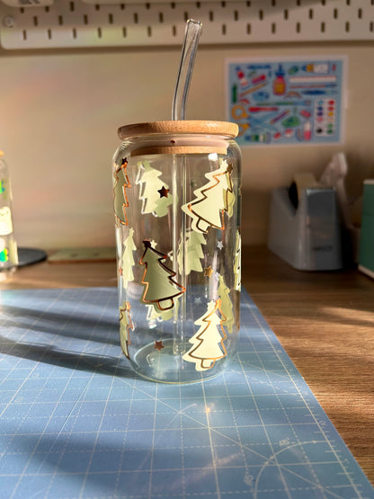 Christmas Can Cups *straw included*