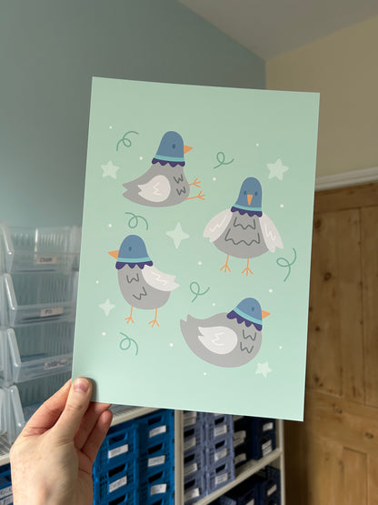 Pigeon Pals Print