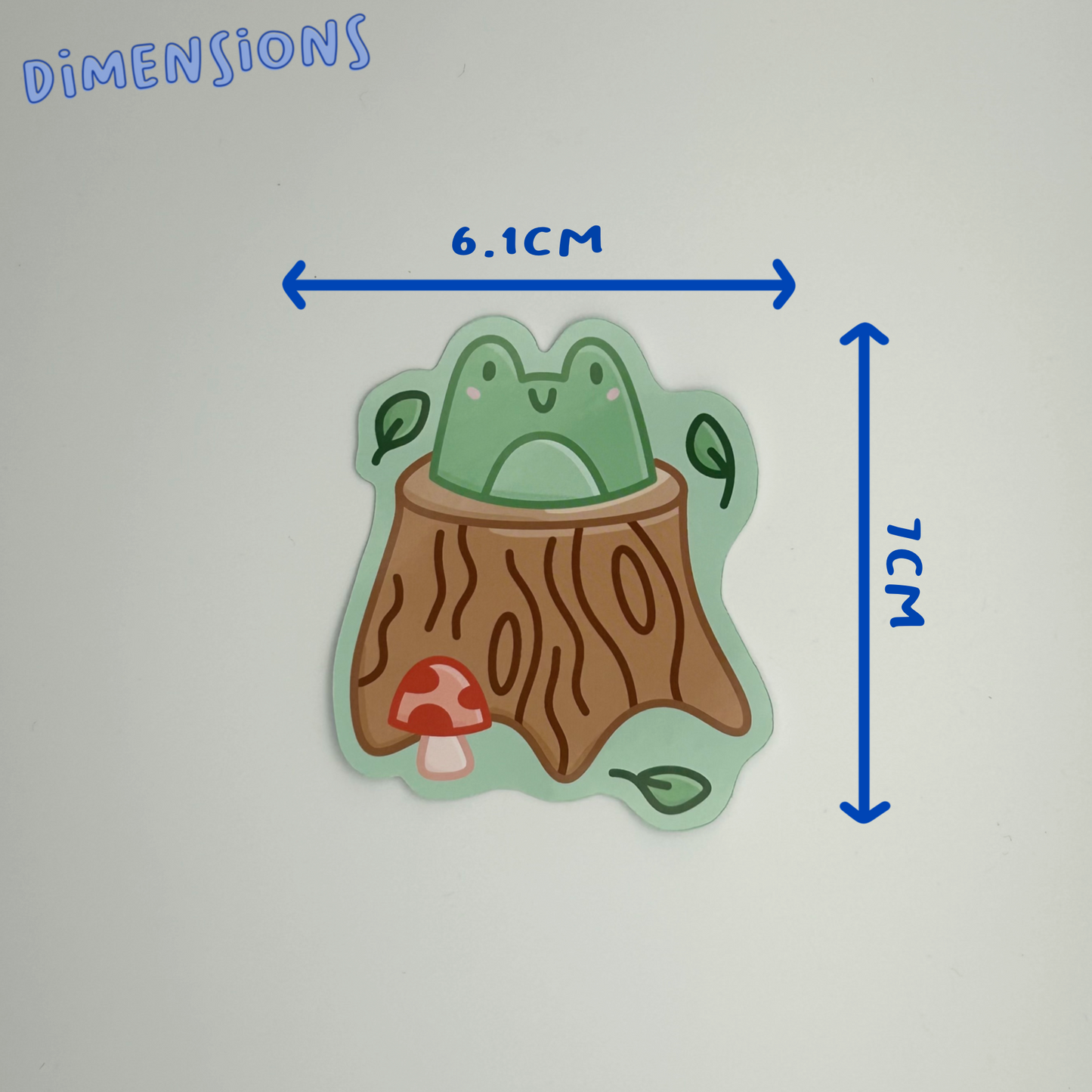 Frog on a Log Single Sticker