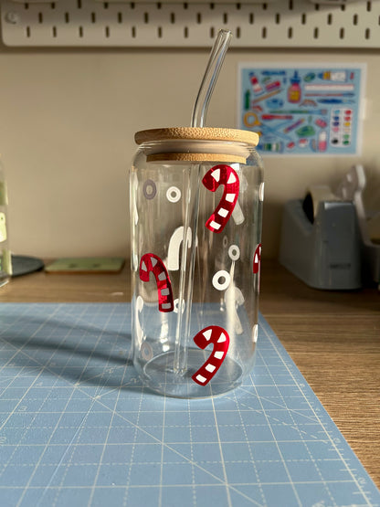 Christmas Can Cups *straw included*