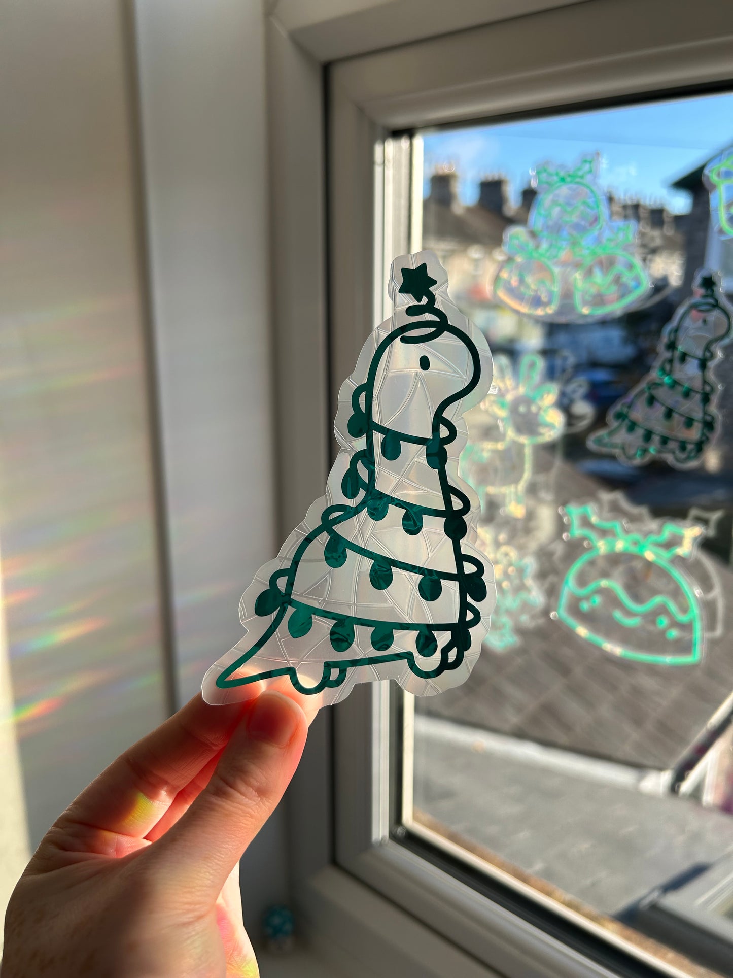 Christmas Tree Dino Suncatcher