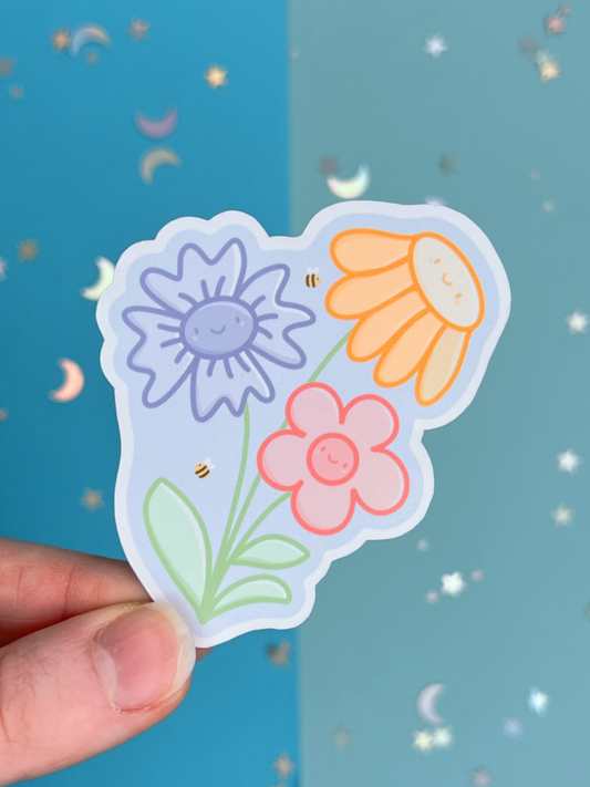 Happy Flower Single Sticker