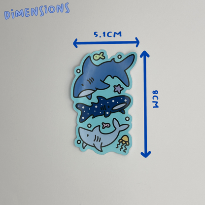 Shark Cluster Single Sticker