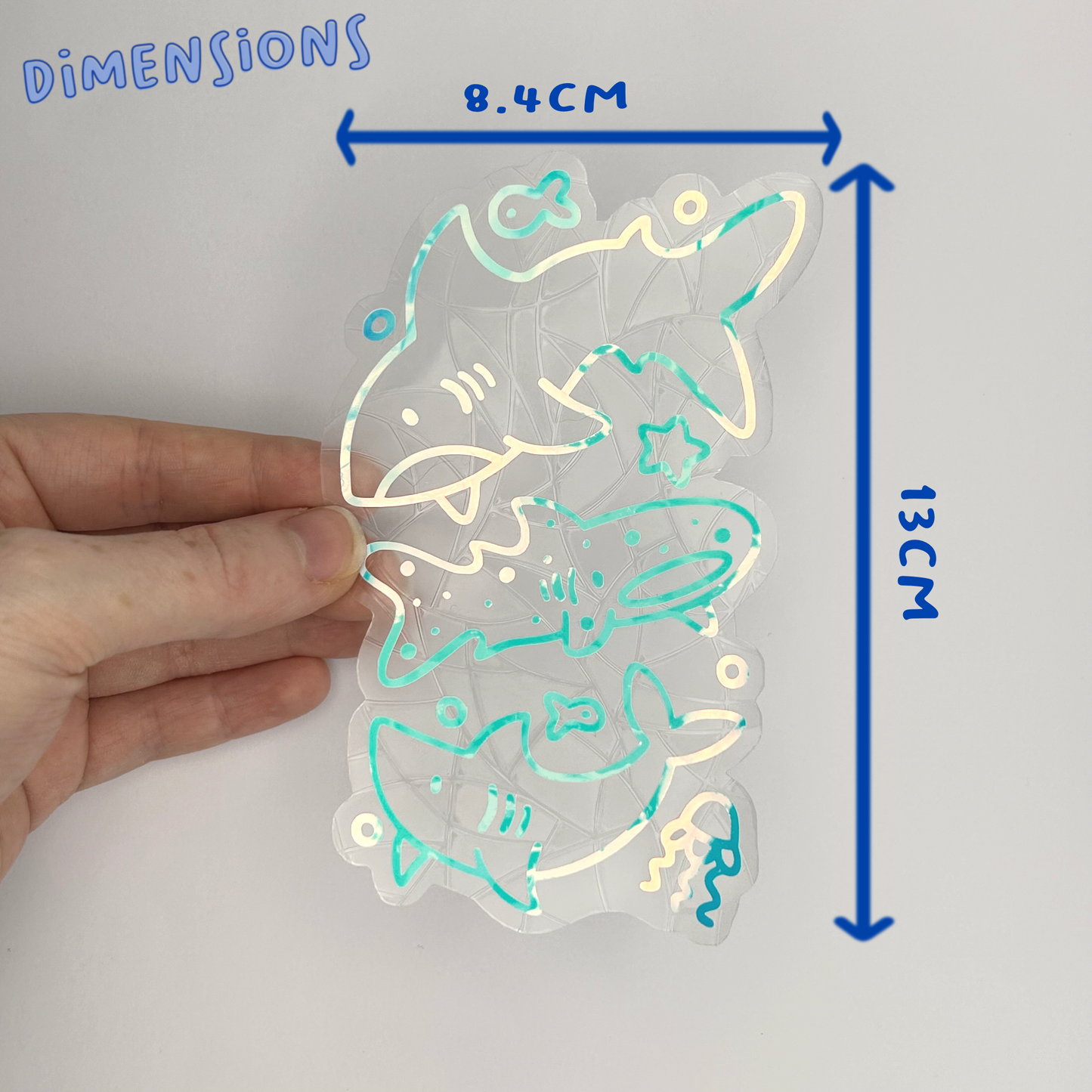 Shark Cluster Suncatcher Sticker