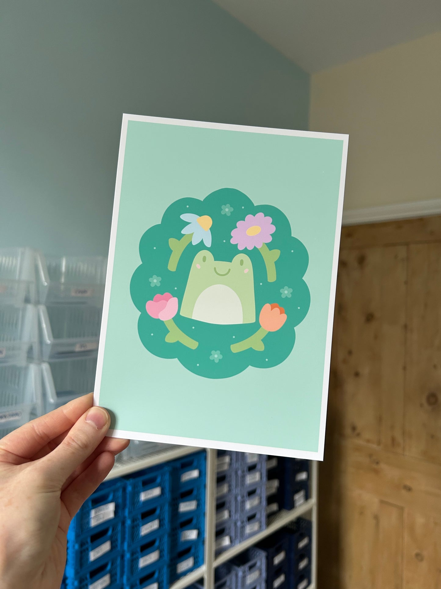 Flower Frog Print