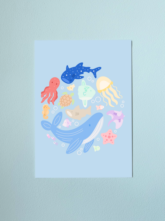 Sea Creatures Print
