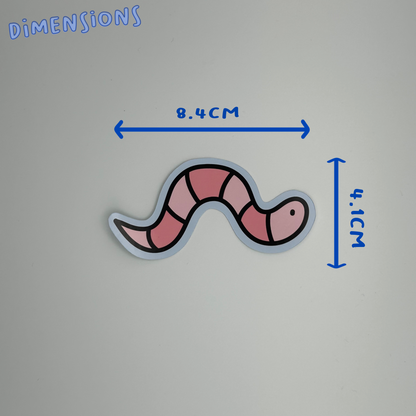 Waldo the Worm Single Sticker