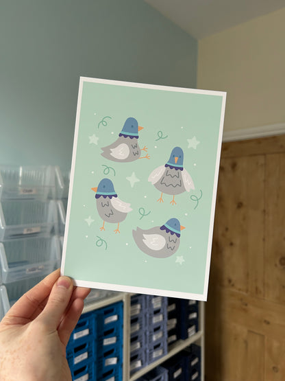 Pigeon Pals Print