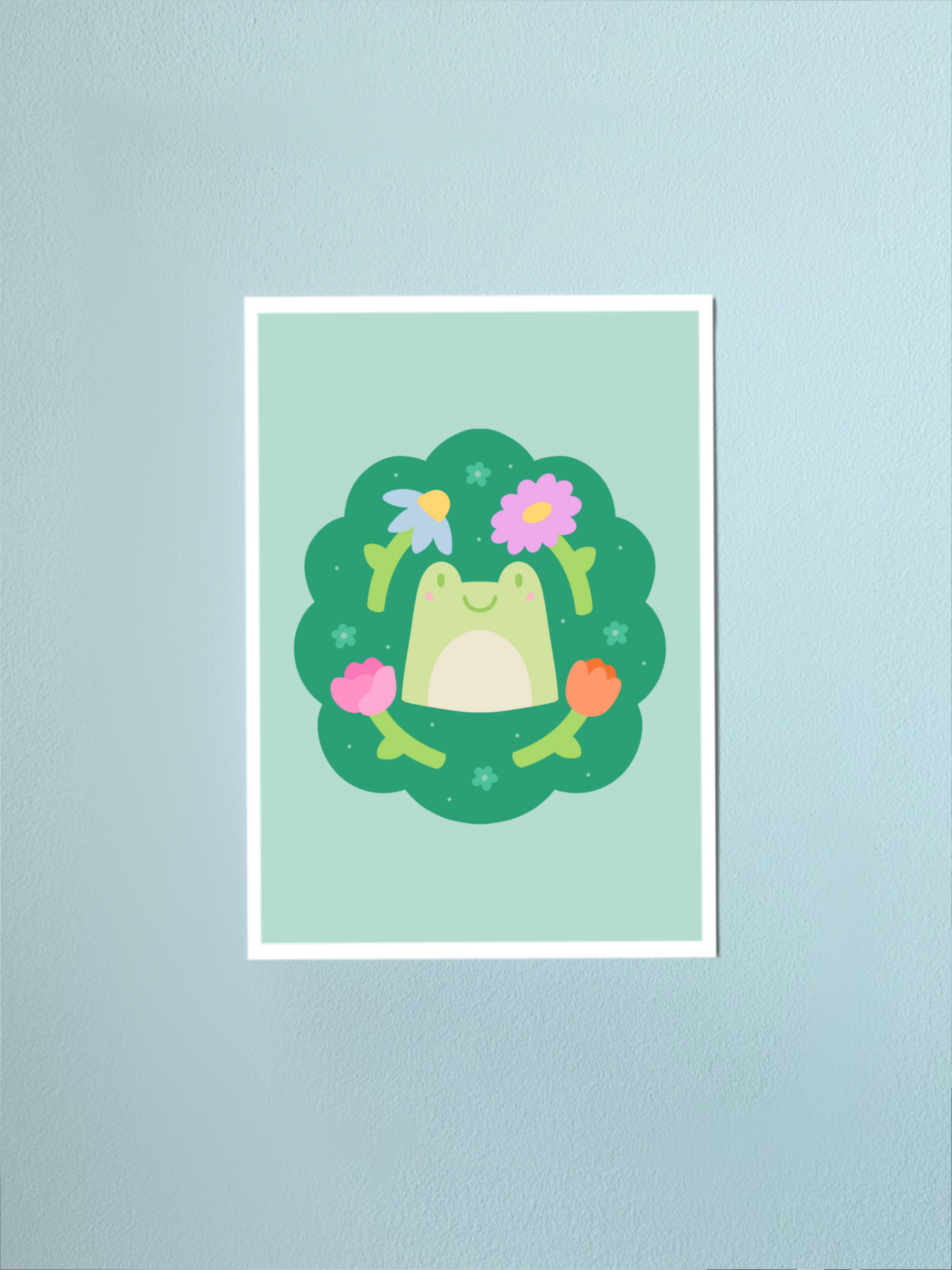 Flower Frog Print