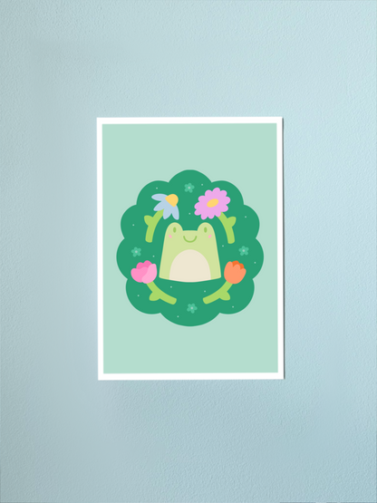 Flower Frog Print