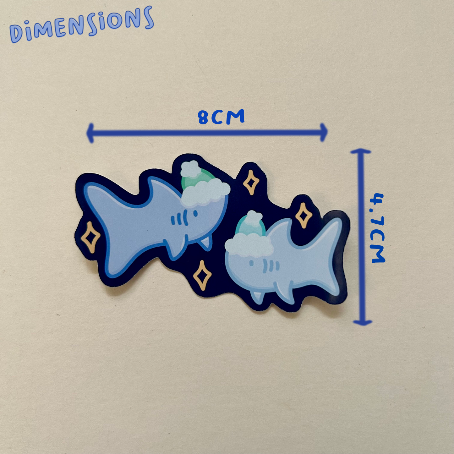 Festive Sharks Single Sticker