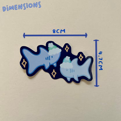 Festive Sharks Single Sticker