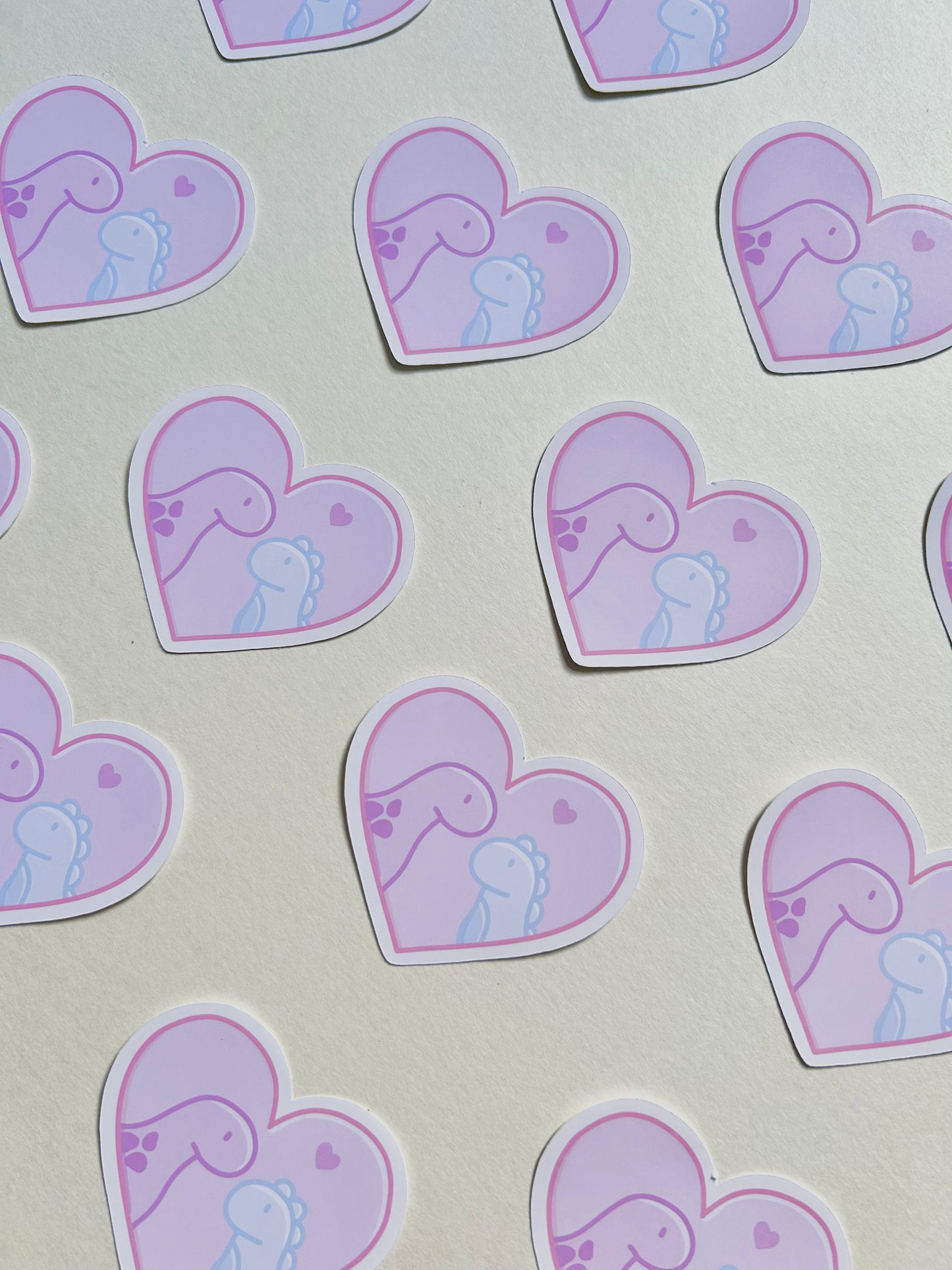 Dinos in Love Single Sticker
